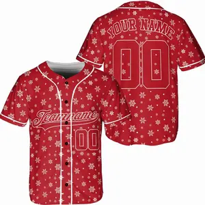 Personalized Christmas Baseball Jersey, Custom Santa Gingerbread Design, Holiday Game Day Outfit, Unisex Casual Streetwear, Team Uniform