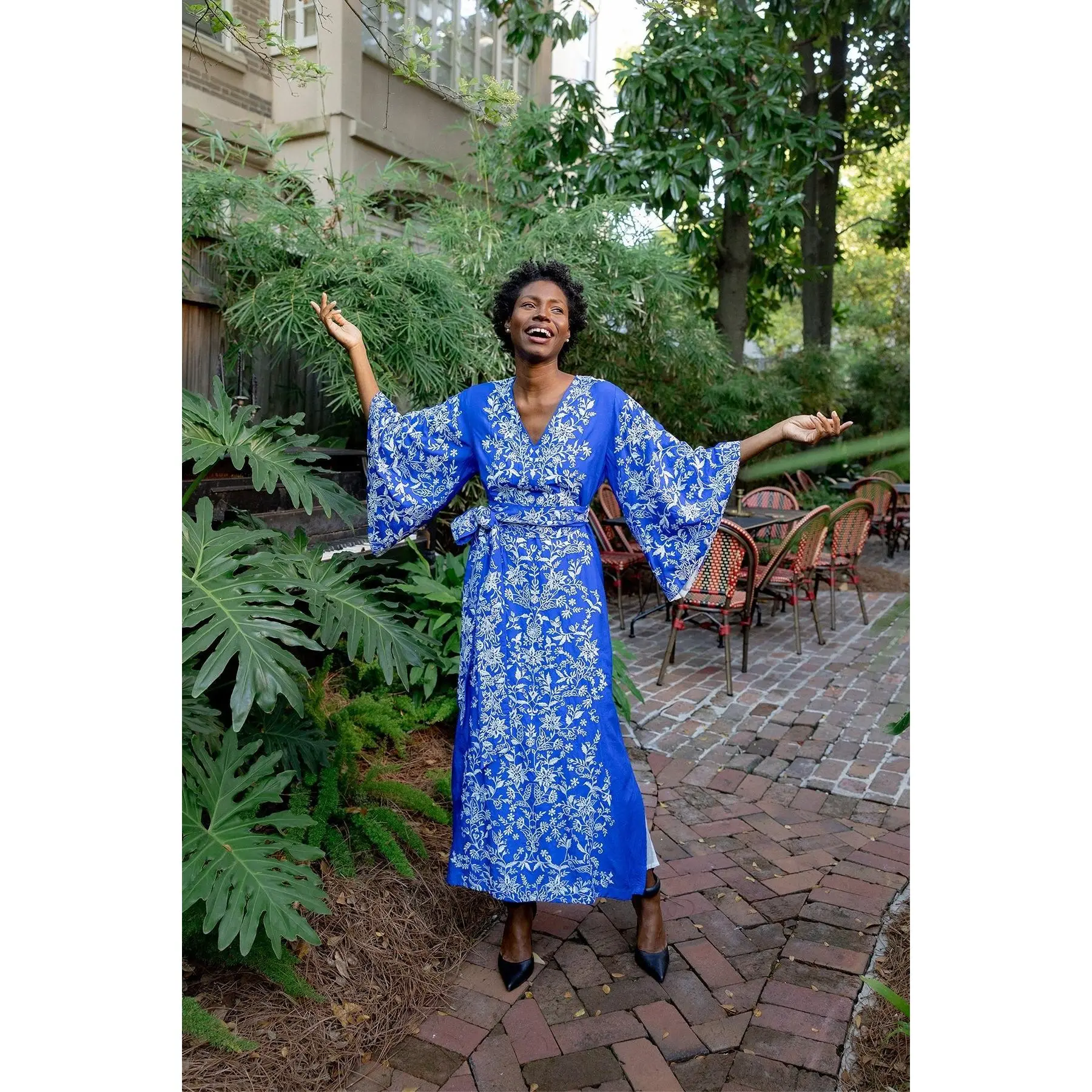 SS Kaftan | Cobalt Blue/Sky Blue Silk