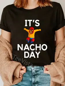 100% Cotton Unisex Lucha Libre T-Shirt tshirt tee funny Nacho Shirt gift T-Shirt Graphic Printed Vintage Casual Tshirt