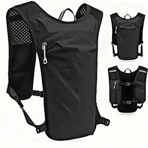 Outdoor Cycling Running Hydration Backpack with Phone Pocket Breathable Reflective Vest for Night Running Sports Hydration Pack