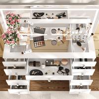 White with glass top(47.2'' Length)