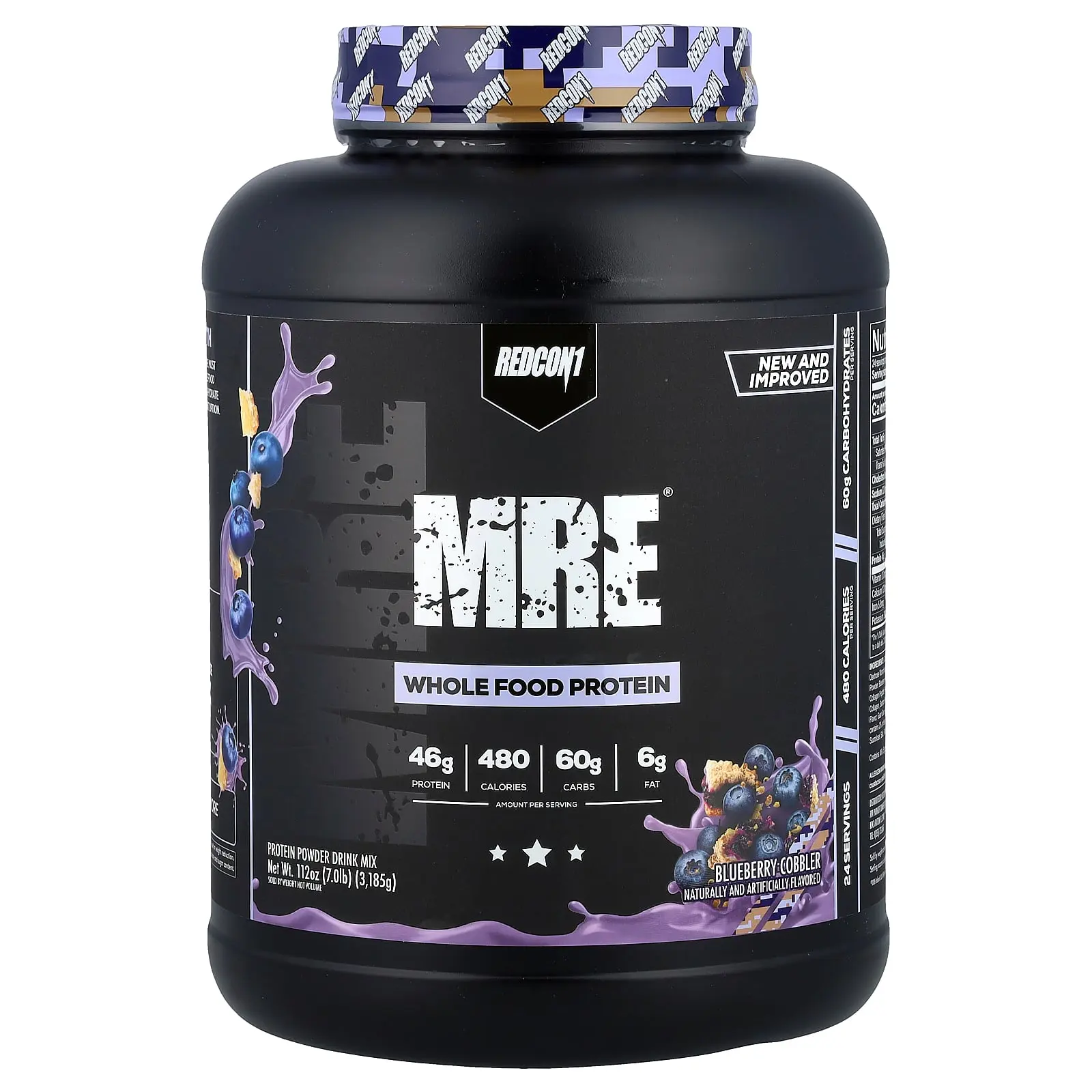 Redcon1 MRE, Whole Food Protein, Blueberry Cobbler, 7.16 lb (3,250 g)