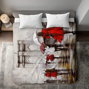 Begin Home Decor C1DCKSW0P0PZAO Walk on the Brooklyn Bridge King Size Duvet Cover - Contemporary Decor