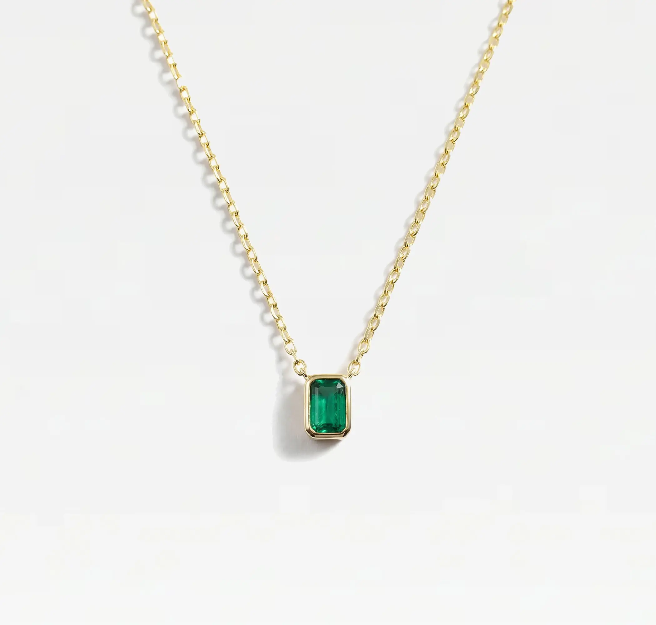 THE DAINTY EMERALD PENDANT NECKLACE
