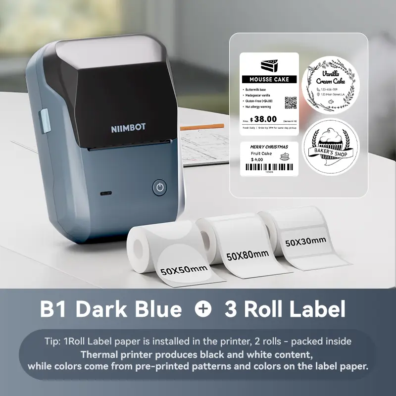 Lake Blue+3Roll Label
