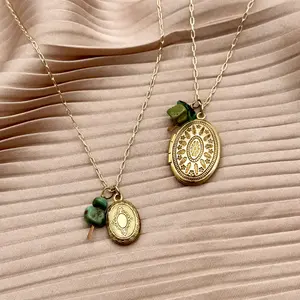 Capsule Locket Necklace (Turquoise) Original