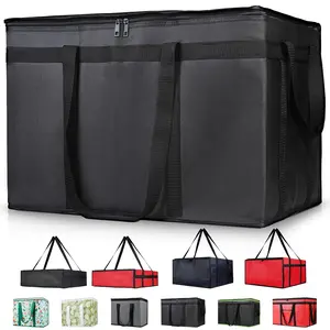 Insulated Catering Delivery Bag, Large Reusable Cooler Tote for Hot & Cold Food Transport