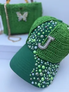 Sparkle initial crochet cap