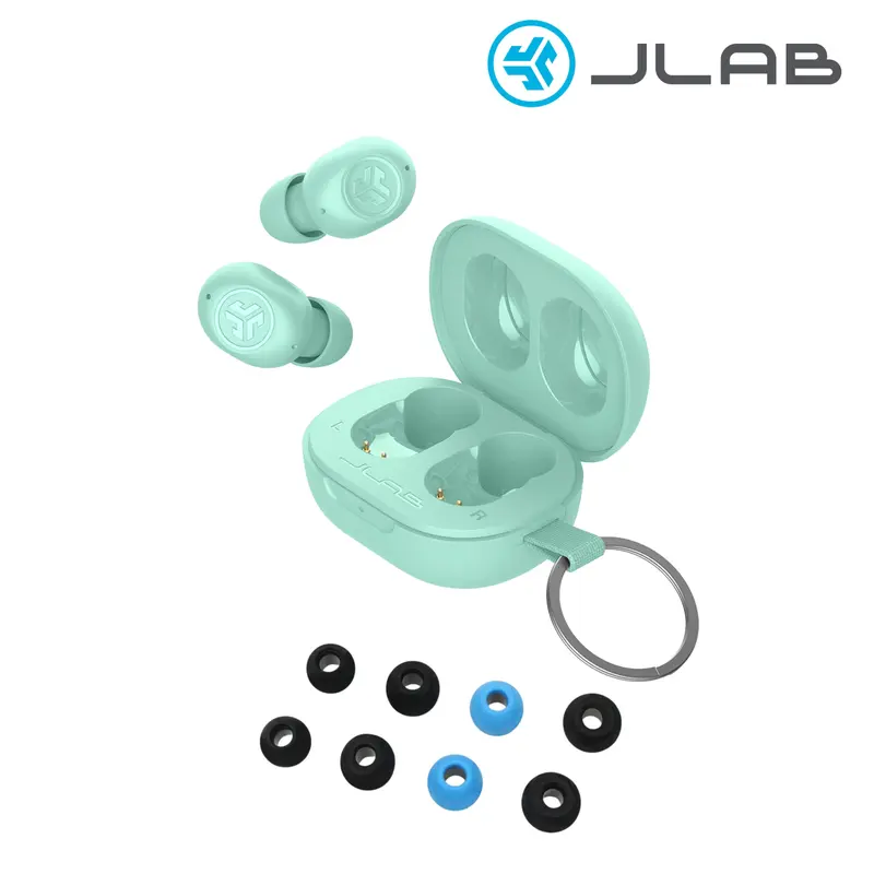 JLab JBuds Mini True Wireless Earbuds & Cloud Foam Earbud Tips, Charging Case, Sweat Proof, Be Aware Safety Mode, Custom EQ/Controls, Android / iPhone