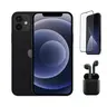 Refurbished Apple iPhone 12 (Unlocked) A2172 Acceptable Condition Bundle with Wireless Earbuds and Tempered Glass Screen Protector & 1 year Warranty
