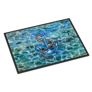 212 MAIN Carolines Treasures BB5350JMAT 24x36 in. Rubber Anchor Doormat - Durable Nautical Rug for Indoor/Outdoor Home Use
