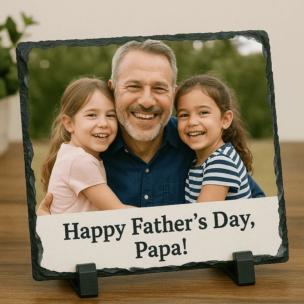 Customizable Rectangle Sublimation Slate - 16x11 cm (6x4.33 inches) Family Picture