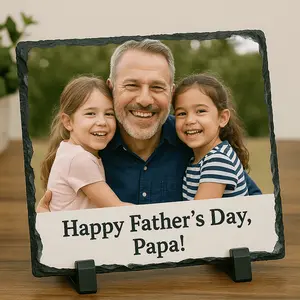 Customizable Rectangle Sublimation Slate - 16x11 cm (6x4.33 inches) Family Picture