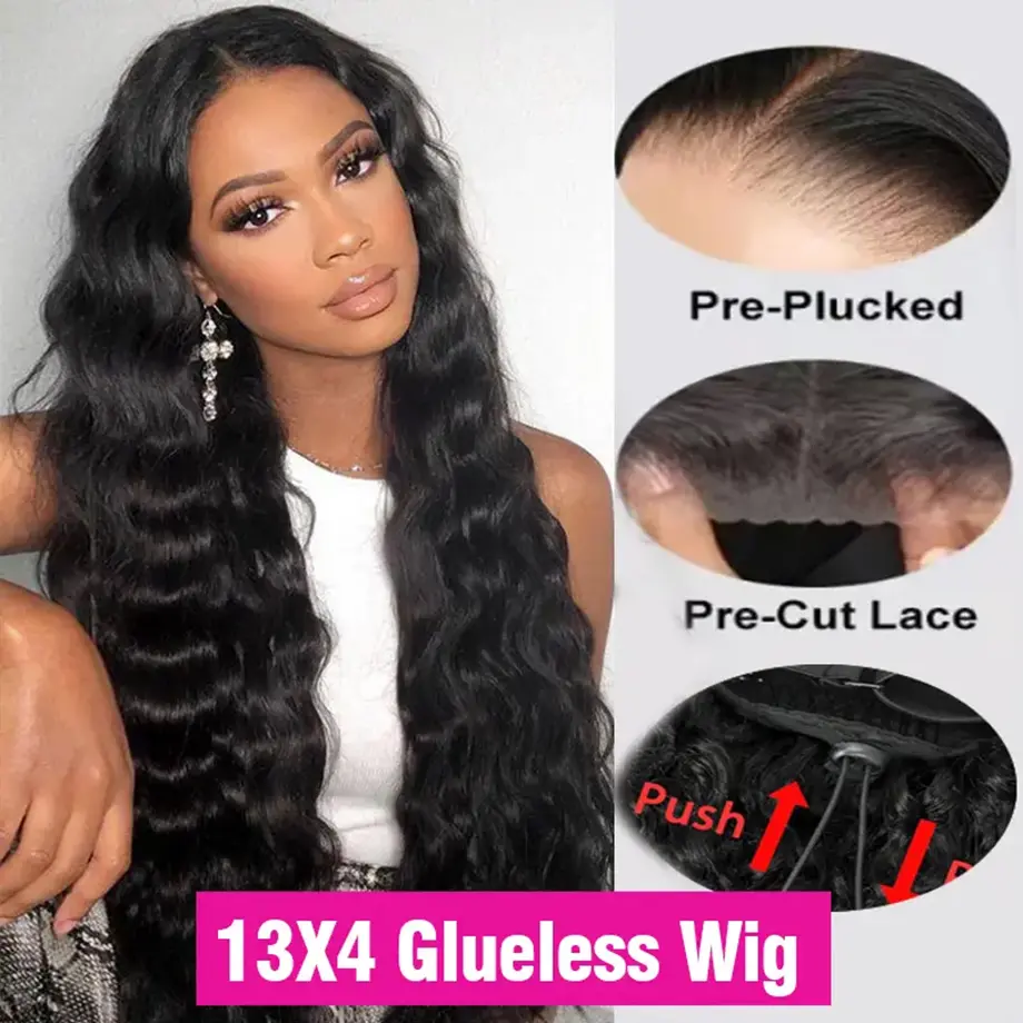 13x4 Drawstring Glueless Wig