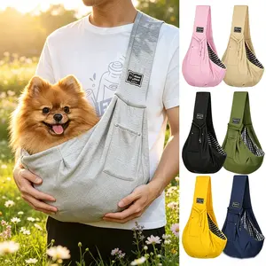 This portable and breathable cat backpack can hold up to 15 kg of cats. It can be carried on one shoulder, is lightweight and comfortable, and is the ideal travel solution for small pets.