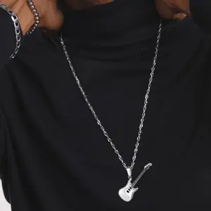 FaithHeart Trendy Guitar Necklace for Music Lover, Come Gift Box