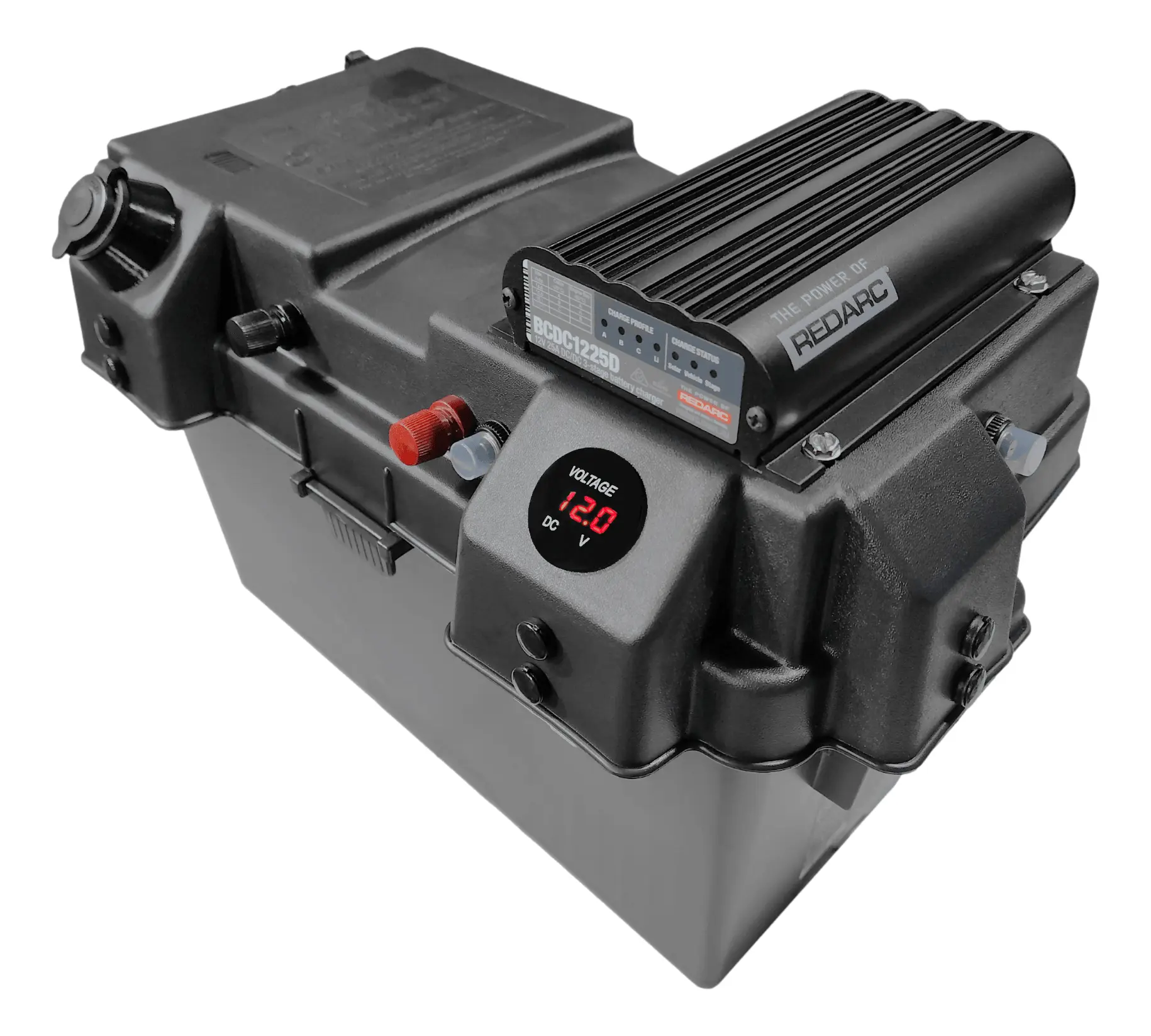 Premium Redarc Overlanding Solar Generator Battery Box for 12V AGM, SLA, or Lithium (LiFePO4) Battery