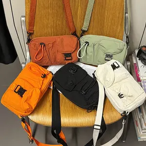 Unisex Multicolor Crossbody Bag, Functional Pocket Chest Pack, Single Shoulder Bag, School & Work Storage, Fashionable Daily Use