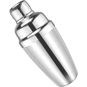 Small Size 8.4 Oz Stainless Steel Cocktail Shaker, 5.5 In x 2.5 In Drink Shaker with Built-In Strainer for Bar Mixed Tools