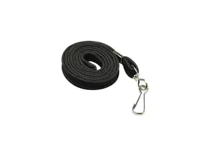 Baumgartens Flat Lanyards With Hook 36" L 100/BX Black 65619 Baumgartens Flat Lanyards With Hook 36" L 100/BX Black 65619