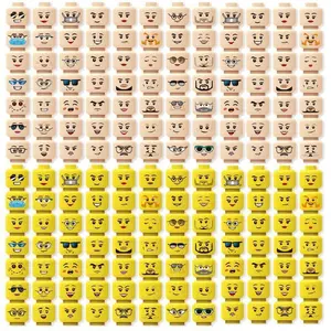 Building Block Head Expression Head 28-66 Minifigure Toy Head Small Particle Doll Accessories popular