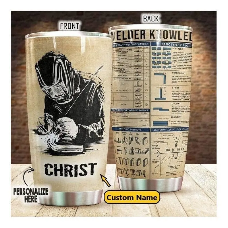 Personalized Welder Knowledge Tumbler, Gift For Welder, Torch Gift, Gifts for Mechanics, Welder Gifts For Men, Welding tumbler, Gift for Dad