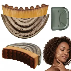 2PCS Lymphatic Contour Face Brush for Jawline & Chin Sculpting Dry Brushing Massager for Lymphatic Drainage & Facial Fatigue Relief Ergonomically Designed to Fit The Skin Precisely Beauty Roller Daily