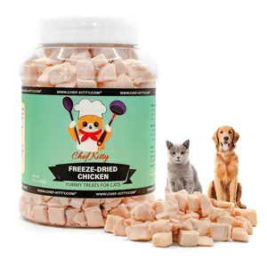 Freeze Dried Chicken Cat Treats | Healthy Dog Food Toppers 100% Human Grade | Single Ingredient, Grain Free Chicken Dog Treats | Inspected & Tested in USA | No Additives or Preservatives