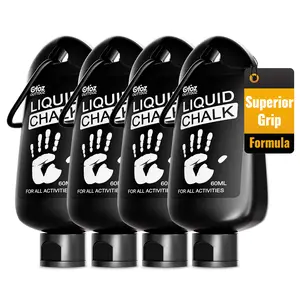 Pro Grade Liquid Chalk Mess-Free Gym Chalk for Weightlifting, Gymnastics, Rock Climbing, Dancing, Dries in Seconds. 60ml 4 Pack