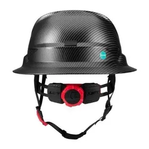 LIFT Safety HRXF-25CKE2 Carbon Fiber RADIX Full Brim Non-Vented Helmet with Twiceme Technology ANSI Type 2 Class E Dielectric Resistance 20000V, black