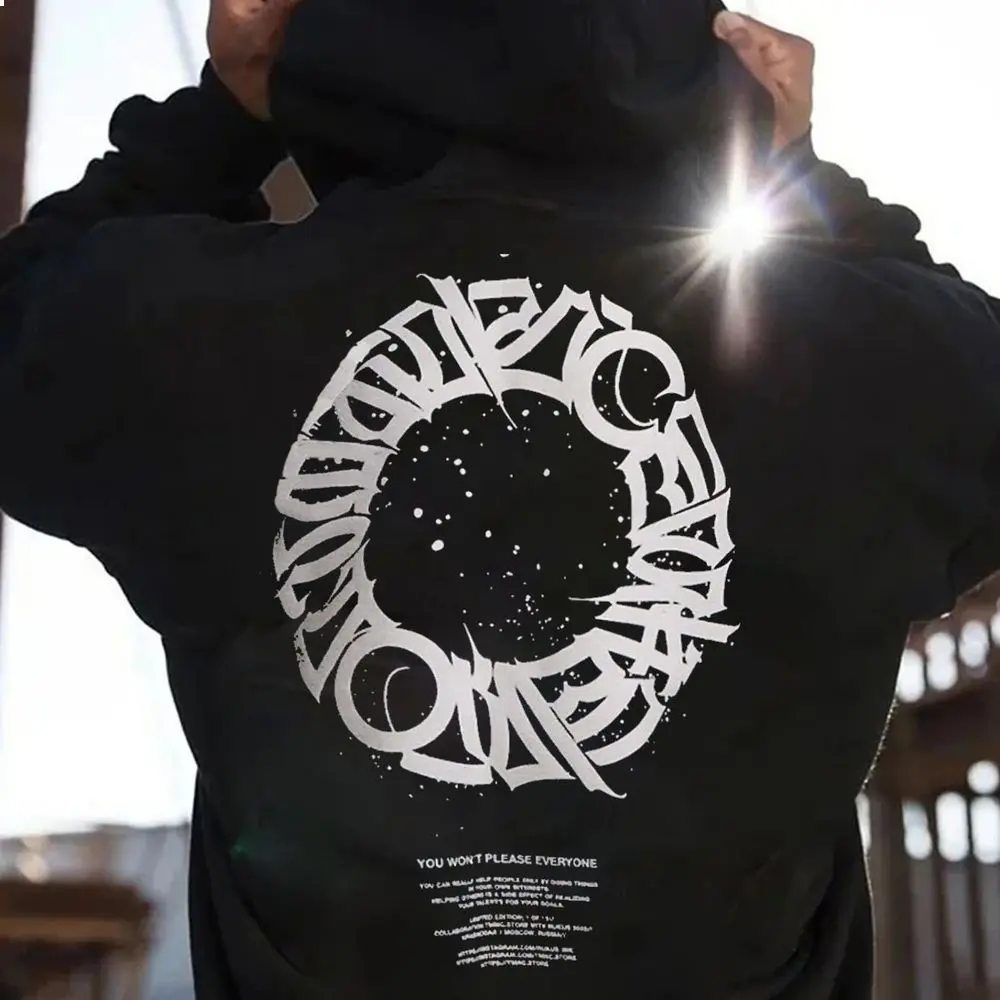 Men Tattoo Print Hoodie - Soft and Durable Material for Casual Stylish Menswear with Jeans