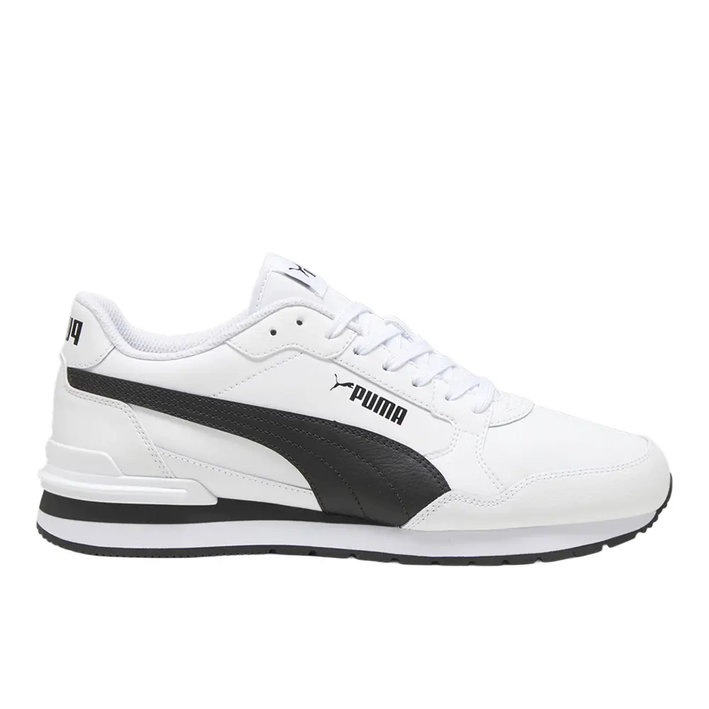 PUMA Mens St Runner V4 Leather Lace Up Sneakers Shoes Casual - Off White, White PUMA Mens St Runner V4 Leather Lace Up Sneakers Shoes Casual - Off White, White