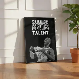 [UNFRAMED] Kobe Bryant Basketball Legend Poster, Professional Sports Photo, Museum Grade Wall Art