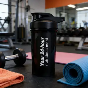 Food-Grade Protein Shaker Bottle, Convenient Milkshake Mixer Fitness Water Bottle with Stainless Steel Stirring Ball, Portable Sports Bottle for Gym, Hiking & Outdoor Use