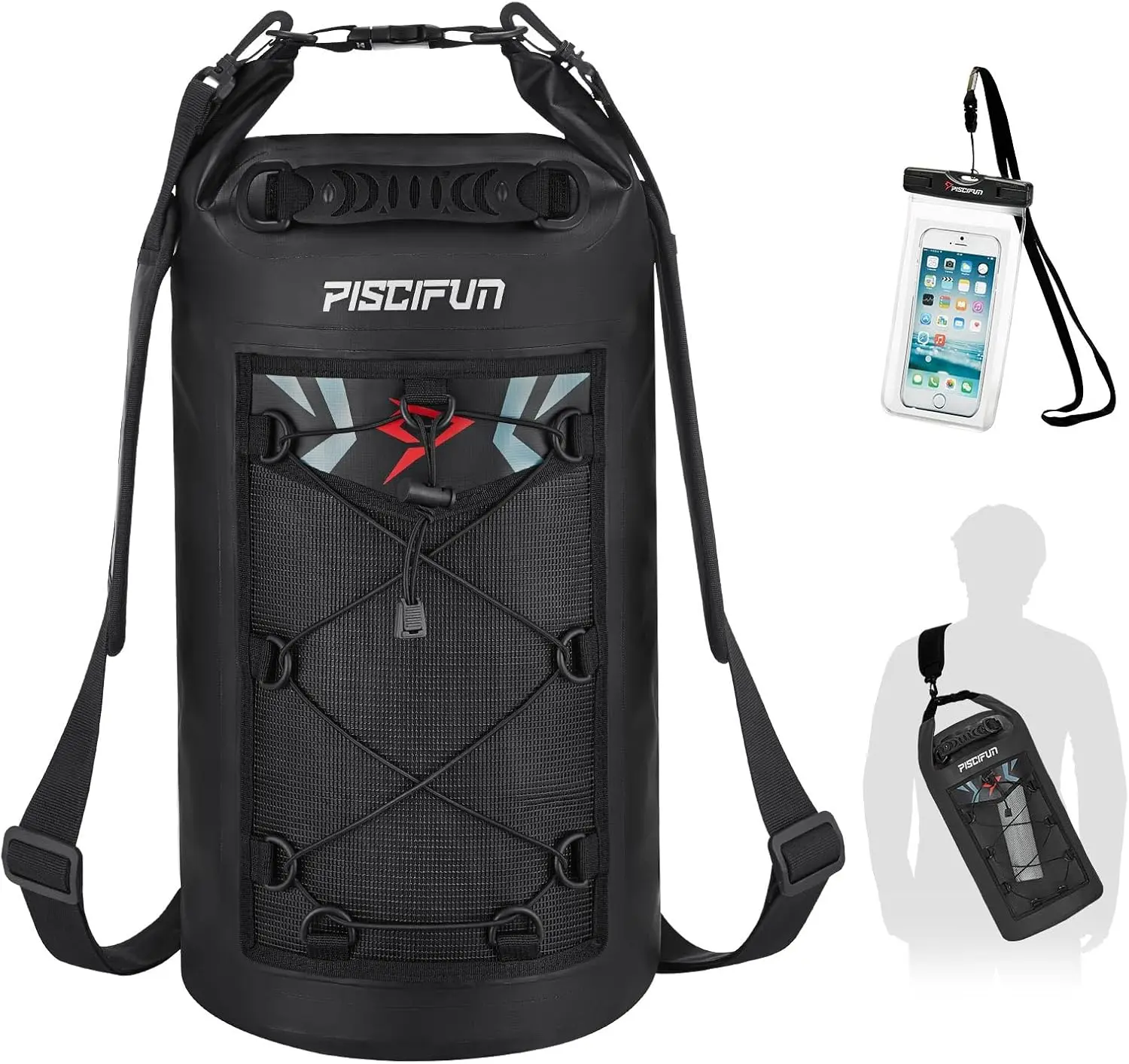 Piscifun Waterproof Dry Bag Backpack 20L/30L Floating Fishing Kayak Bag with IPX8 Phone Case Heavy Duty Outdoor Gear 500D PVC Material for Adventures Piscifun Waterproof Dry Bag Backpack 20L/30L Floating Fishing Kayak Bag with IPX8 Phone Case Heavy Duty Outdoor Gear 500D PVC Material for Adventures