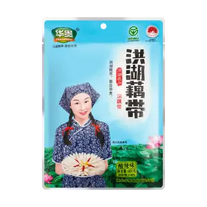 HUAGUI Lotus Root Strips, Sour and Spicy Flavor, 14.11 oz