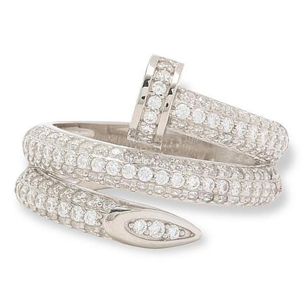 Radiance by Absolute™ 3.20ctw Nail-Design Wrap Bypass Ring