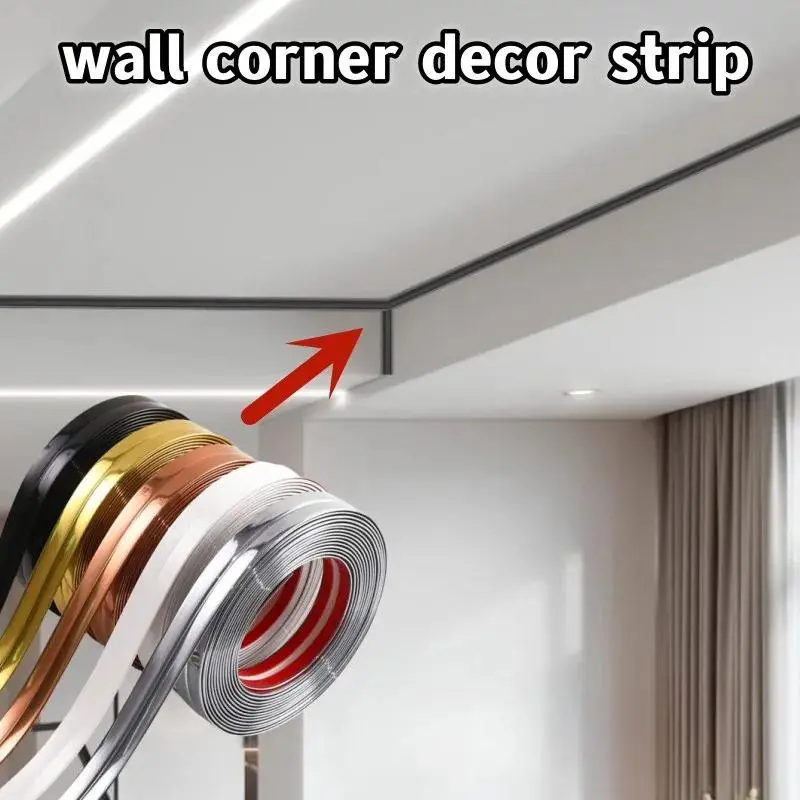 3meters Background wall decoration tape Wall Corner Protector Molding Styling Trim Sticker door trim Strip Furniture Edge Bumper