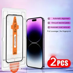 Tempered Glass Screen Protector, 2 Counts Anti-Dust HD Screen Protector, Bubble-Free Screen Protector for iPhone, Cover