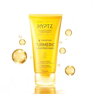 Turmeric Overnight Wrapping Mask, Turmeric and Collagen Peel-Off Facial Mask, Hydrating & Firming Sleeping Mask for Radiant, Elastic Skin, Deep Moisture & Wrinkle Care for Men and Women