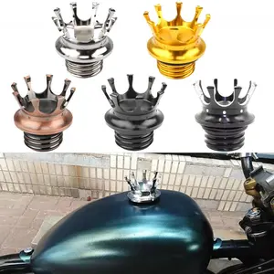 Harley Davidson Motorcycle Vehicle Fuel Tank Cap and Vent Cover, Aluminum Alloy Fit for Sportster XL883, XL1200, Dyna, Softail, Touring, Road King, FLHX, FLH