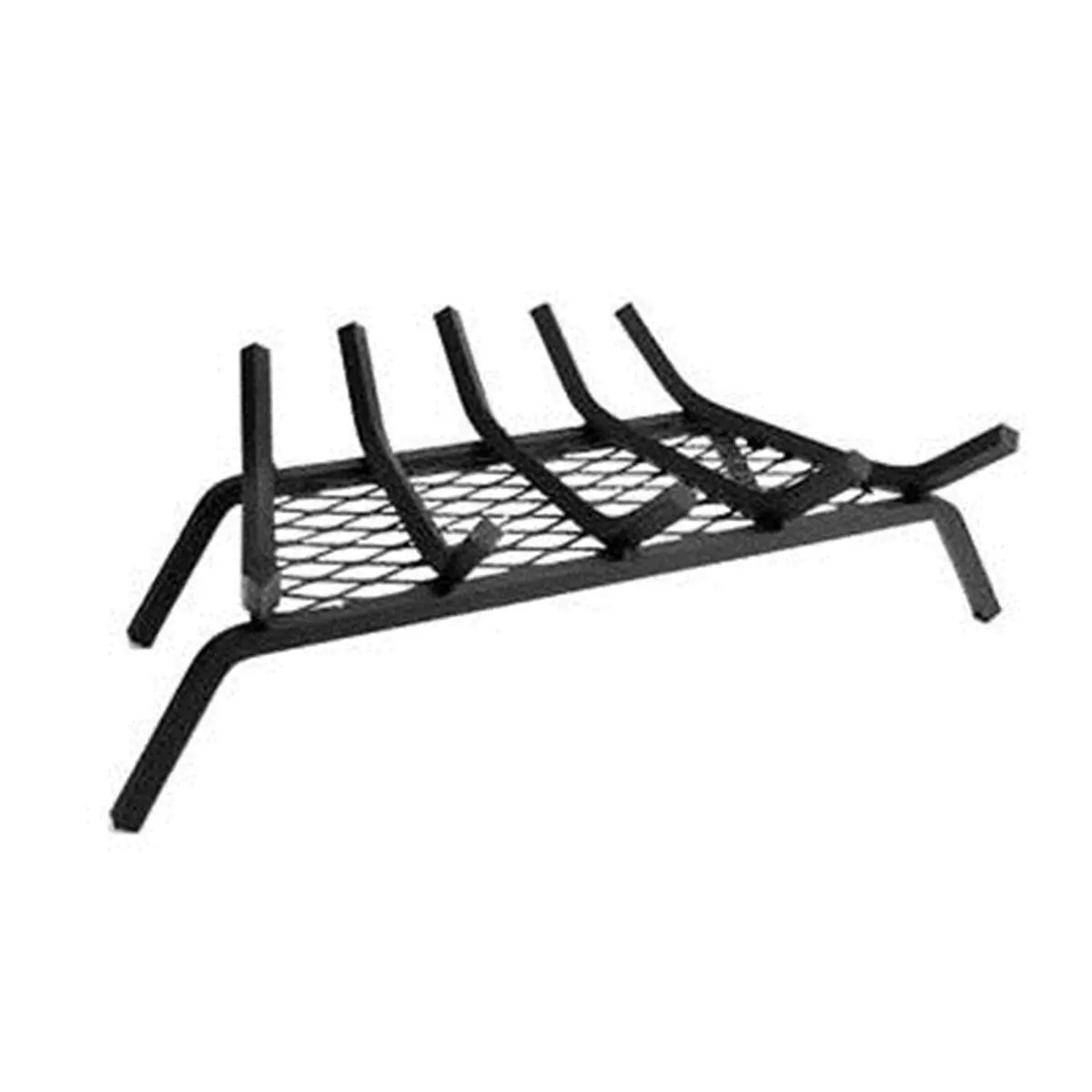 212 MAIN HY-C G200-24 Foundry Steel Bar Metal Fire Grate - 24 in. Heavy-Duty Flat Bottom Log Support, 5/8 in. Fireplace Grating with Ember Retainer for Home Fireplaces, Bar Fire Grate