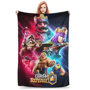 Game Clash Royale Hunter Flannel Blanket Plush Cozy Blanket & Throw, Super Soft & Comfortable, Warmth for Sofa, Bed, Travel, Office, Bedroom Decor, Ideal Gift Christmas gift Dream Weave Home