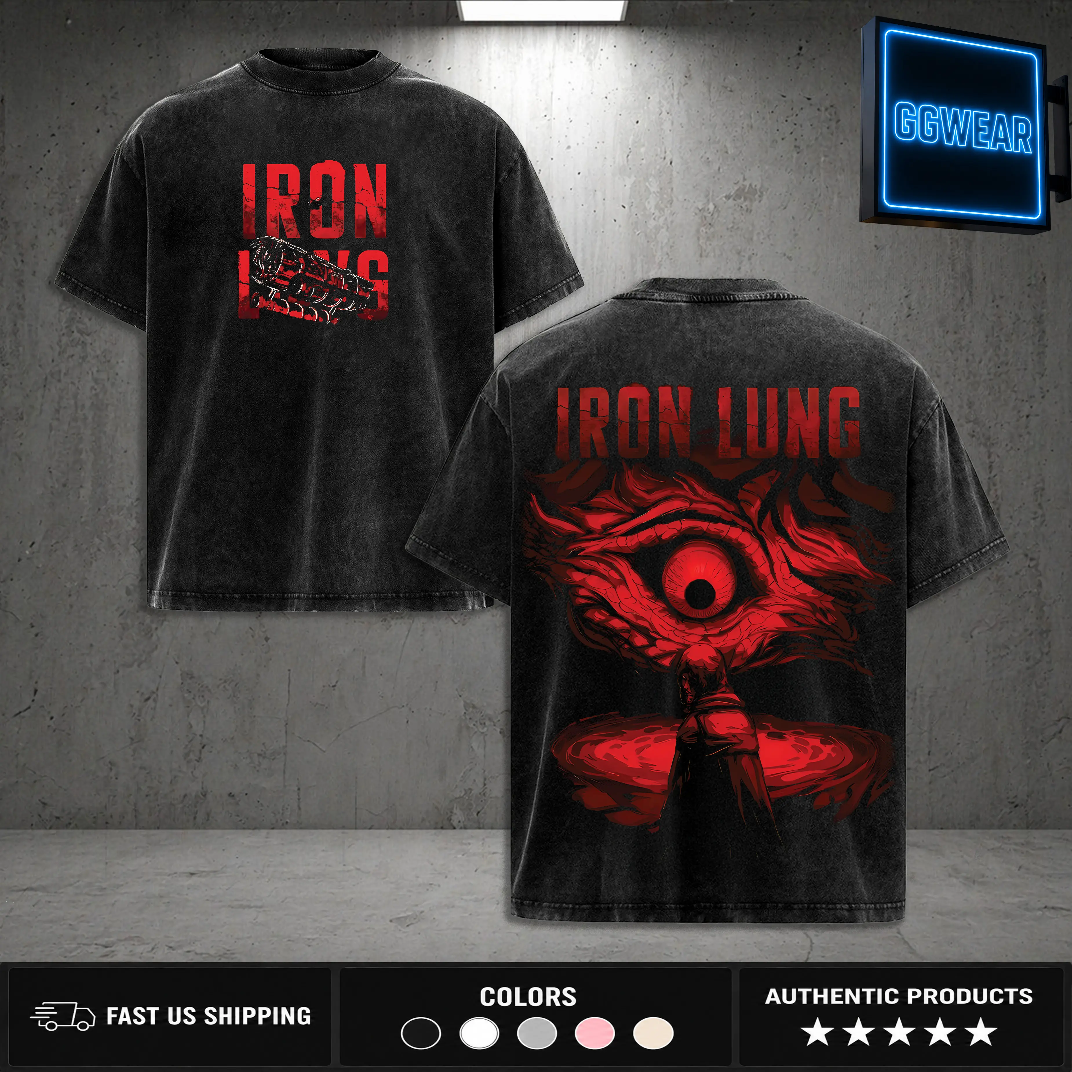 Iron Lung movie explained Washed Tshirt, Tanktop, Hoodies, Horror Movie , Unisex Streetwear, Vintage Heavyweight Crew Neck Tee, men's t shirts