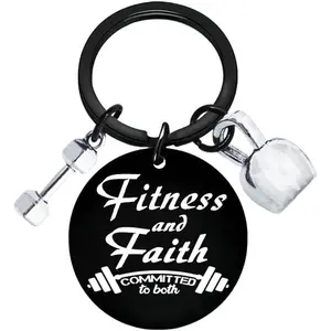 Fitness  Gym Lover Barbell Keychains Dumbbell  Weightlifting Keyring Gym Gifts for women and men Workout Gifts Bag Charm Backpack Charm mini backpack keychains barbell