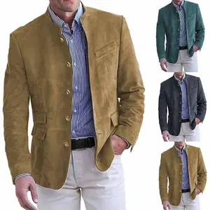 Heavy Craft Retro Suede Work Jacket Men's Vintage American Casual Blazer