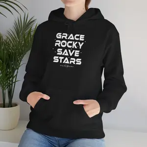 Grace Rocky Save Stars Hoodie | Space Mission Patch Earth Logo