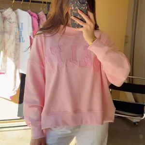 Sun An Sand Salty Oversized Mock Neck Sweatshirt Pink
