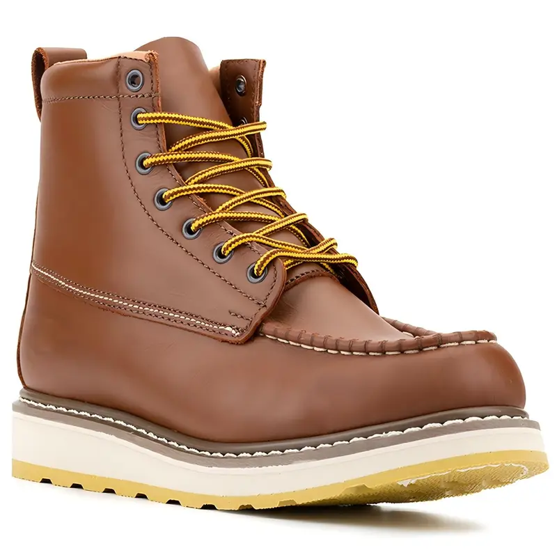 Meermin Brown Leather Moc Toe Lace-Up Boots Meermin knocked it out the park with this pair. Norwegian  main image 4