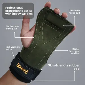 Gounod Weightlifting wristbands, exercise wrist guards, double-layer Oxford leather, enhance grip strength, provide the best hand and wrist protection, gym weightlifting bands suitable for deadlifts and weightlifting.